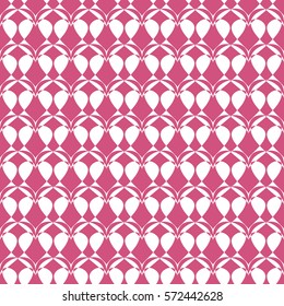Vector Valentines day seamless pattern with hearts of pink cabaret color for background Wedding Invitation Card.