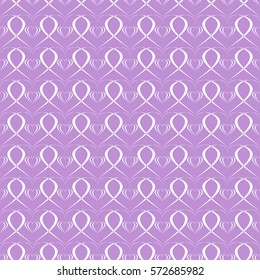 Vector Valentines day seamless pattern with hearts of purple light wisteria color for wallpapers and background.