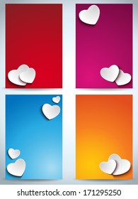 Vector - Valentines Day Set of Four Web Banners