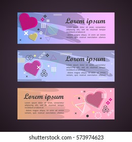 Vector - Valentines Day Set of Web Banners