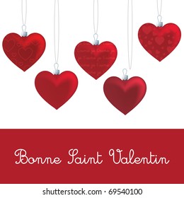 Vector valentines day template in French