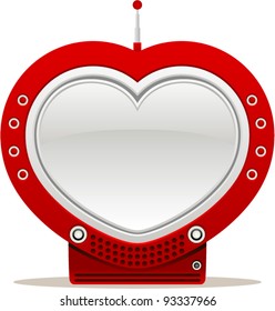 vector Valentine's day tv - Separate layers for easy editing