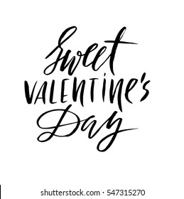 Vector Valentines Day Vintage Card With Lettering
