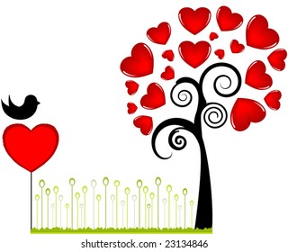 Vector Valentines Garden