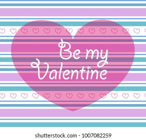 Vector Valentines geometry greeting card with seamless pattern