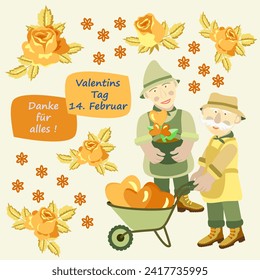 Vector - valentines greeting card, colored illustration, template.