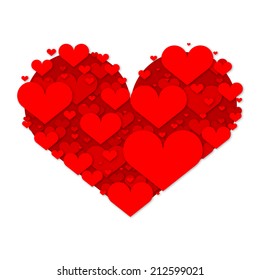 vector Valentines heart card