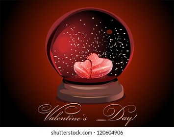 Vector of valentine's hearts