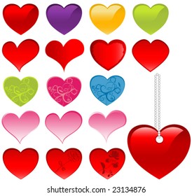 Vector Valentines Hearts Collection