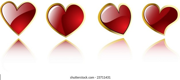 vector valentine's hearts  eps 8