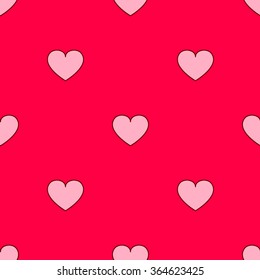 Vector valentines hearts seamless pattern. Wedding background. Love design element