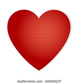 Vector Valentine's knitted heart can be used as a greeting card