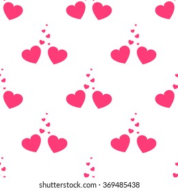 Vector valentines loving hearts seamless pattern. Wedding background. Love and passion design element