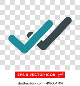 Vector Validation EPS vector pictograph. Illustration style is flat iconic bicolor soft blue symbol on a transparent background.