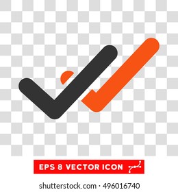 Vector Validation EPS vector pictograph. Illustration style is flat iconic bicolor orange and gray symbol on a transparent background.