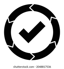 Vector Value Chain Glyph Icon Design
