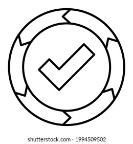 Vector Value Chain Outline Icon Design
