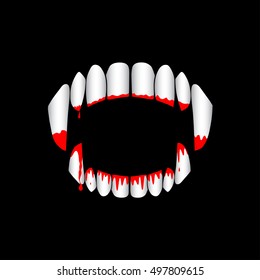 Vector Vampire Monster Bloody Teeth On Stock Vector (Royalty Free ...