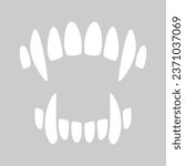 Vector Vampire Teeth Halloween Illustration