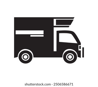 vector van delivery minivan for fast delivery logo