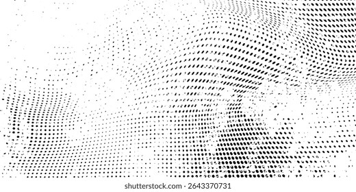 Vector vanishing polka dot background. Repeating dots gradation pattern. Dotted halftone gradient design
