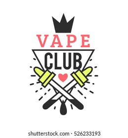 Vector Vaping Badges, Modern Line Art Labels, Vape Shop Logo