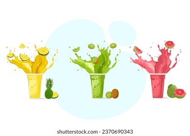 vector variant of fruit juice