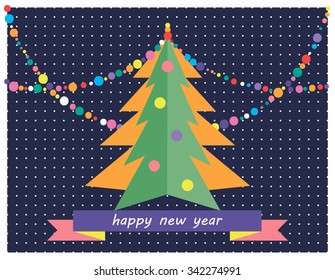 vector varicolored congratulation new year card