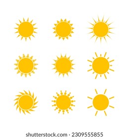 Vector variety of suns icons