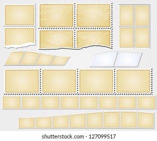 vector various stamps tags labels