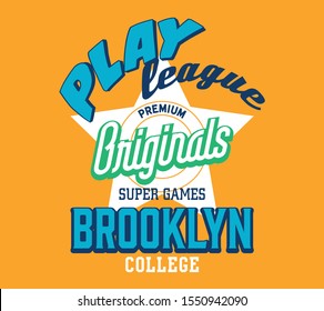 vector varsity college athletic team illustration