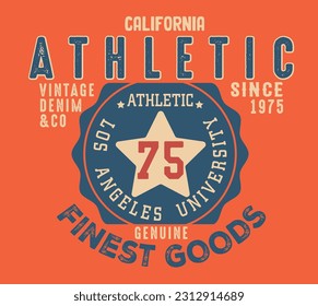 departamento de universidad de varsity vectorial para impresión de camisetas