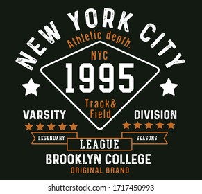 vector varsity college print for t shirts