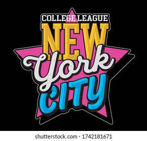 vector varsity typography college league illustration for t shirt prints