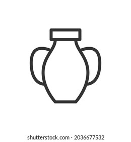 Vector vase line icon. Symbol in trendy outline style. Vector illustration isolated on a white background. 