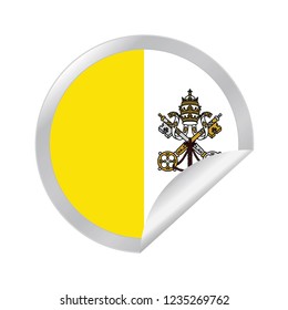 Vector Vatican City circle folded