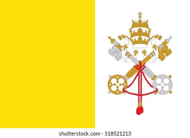 Vector Vatican flag, Vatican flag illustration, Vatican flag picture, Vatican flag image,
