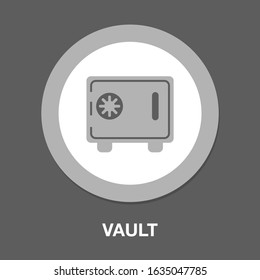 vector vault illustration, money safe bank - security and protection illustration