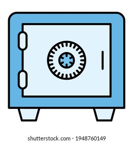 Vector Vault Outline Icon Design
