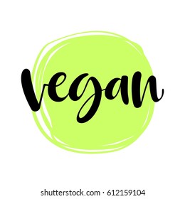 Vector vegan emblem. Healthy food