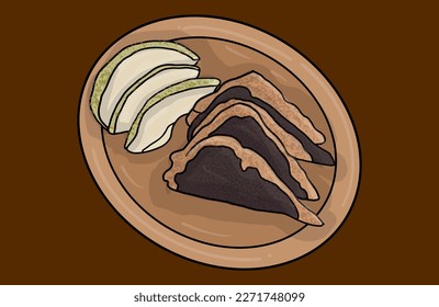 Vector vegemite illustration cartoon in doodle style