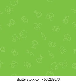 Vector vegetable background seamless pattern icon