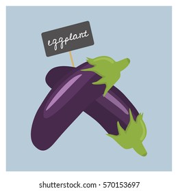 Vector Vegetable - Eggplant