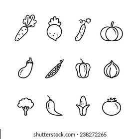 Vector Vegetable icon set