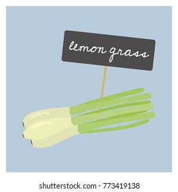 Vector Vegetable - Lemon grass