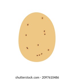 Vector vegetable potato hand drawn naive art