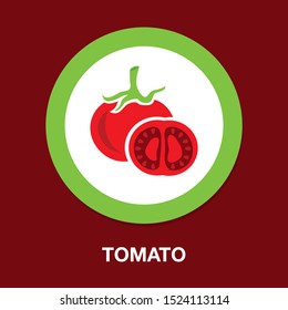 vector vegetable tomato illustration isolated, fresh organic healthy food