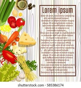 Vector vegetables, groceries. The Concept of healthy eating.