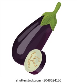 Vector vegetables icons set in cartoon style.