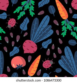 Vector  vegetables seamless pattern.